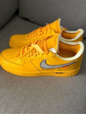 Size 13 - Nike Air Force 1 Low OFF-WHITE University Gold Metallic Silver